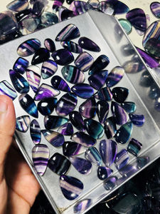 อัญมณีอัญมณี100% อัญมณีหลวมหลากสีฟลูออไรต์ทรงหลังเบี้ยคุณภาพสูงจากธรรมชาติ - Product Image 2