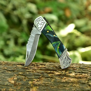 Couteaux pliants de chasse à lame en acier à tranchant fin pour la préparation des aliments et les tâches de préparation des repas en camping. - Product Image 4