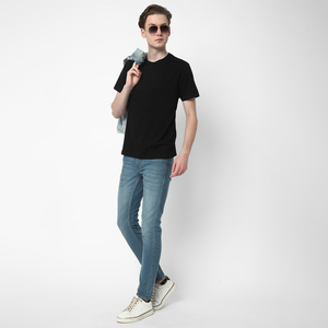 Customized New Design Luxury Quality Cotton Loose Fit Little Drop Shoulder Brand Blank Men's Oversized T Shirt For Summer - Product Image 2