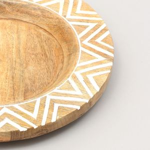 Piatto Decorativo in Legno Artigianale da 13 Pollici, Stoviglie in Legno per Decorazioni da Tavola per Cene e Feste - Product Image 2