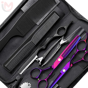 Juego de Herramientas Profesionales para Peinar el Cabello, Tijeras de Acero Inoxidable, Peines, Estuche Portátil con Cierre - Product Image 5