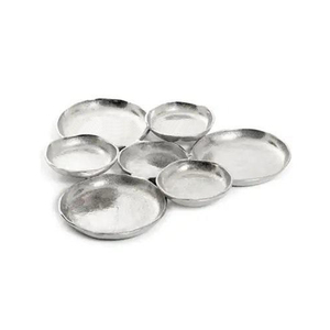 Luxury Gold Finish Metal Serving Tray Platter Set With Organic Shape, Ideal For Appetizers, Desserts, <b>Snacks</b> & Table Decoration - Product Image 5