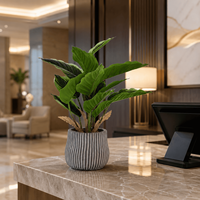 Plante artificielle de bonsaï réaliste résistante aux UV, en matériau TPE, pour la décoration de table intérieure
