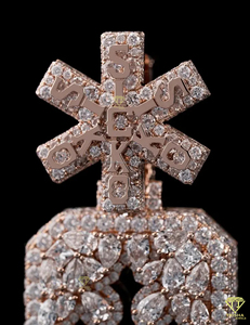 Colgante de Nombre Personalizado de Plata de Ley 925 con Incrustaciones de Diamantes Moissanite, Chapado en Oro Rosa, Cadena Hip Hop, Joyería Personalizada Brillante - Product Image 5