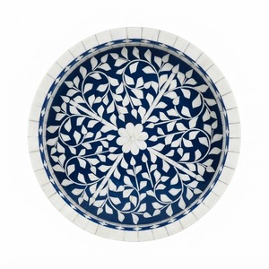 Black And White Geometric Pattern Bone Inlay <b>Tray</b> Handmade <b>Decorative</b> Serving <b>Tray</b> <b>For</b> <b>Coffee</b> <b>Table</b> Ottoman Platter Wholesale - Product Image 6