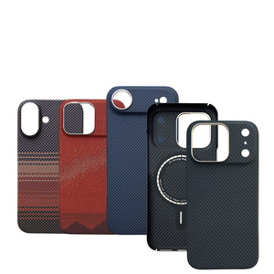 Para IPhone17 Aramid Funda para teléfono móvil <span class=keywords><strong>Fibra</strong></span> de carbono ultrafina Funda protectora magnética para teléfono de carbono de aramida - Product Image 4