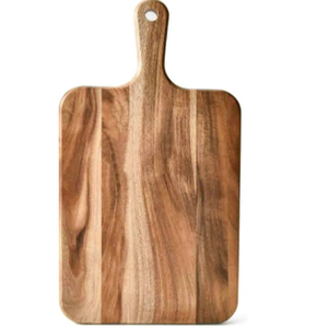 Planche à découper en bois d'acacia naturel de style américain pour salades et pizzas, idéale pour les hôtels et cuisines professionnelles - Product Image 1