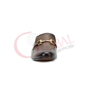 รองเท้าหนังสีน้ำตาลแบบสวมสำหรับผู้ชาย ดีไซน์หัวรองเท้าทรง Moc Toe เหมาะสำหรับงานทางการ ธุรกิจ สำนักงาน ลำลอง สวมใส่สบาย - Product Image 6