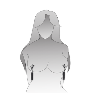 Pinces vibrantes noires pour stimulation des mamelons, jouet sexuel - Product Image 4