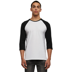 Camiseta raglán de manga larga personalizada para hombre, camiseta premium, camiseta básica, 100% algodón, tela jersey, camiseta para gimnasio. - Product Image 3