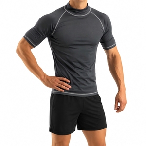 Ready to Ship Gym <b>Compression</b> <b>Shirt</b> OEM ODM Custom Sports Apparel Manufacturer UPF50+ Breathable Quick Dry Polyester/Nylon - Product Image 4