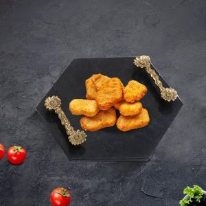 <b>Black</b> Marble Bathroom Organizer <b>Tray</b> with Brass Handles Multi Purpose <b>Serving</b> <b>Tray</b> Jewelry Dish Kitchen Island - Product Image 4