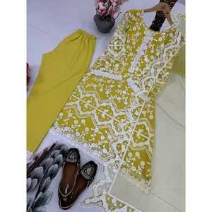 ชุดแต่งกายปาร์ตี้สำหรับผู้หญิงดีไซน์เนอร์ปักลายเสื้อพลาสโซและ dupatta - Product Image 6