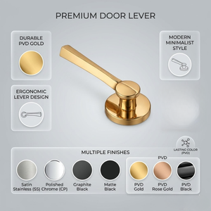 Elegant Brass Mortise Lever <b>Handle</b> Set for Premium Interior Doors with Rust Resistant Antique PVD Finish and Contemporary Luxury - Product Image 2
