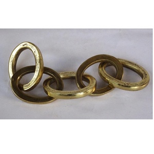 Haute qualité métal Art Sculpture chaîne lien Antique laiton finition ornements décoratifs pour salon Table Top Sculpture décor - Product Image 4