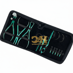 Herramienta Profesional para Extensiones de Cabello HOOPER COMPANY TM-HAC-HEK-HA11-072 de Acero Inoxidable, Color Verde, con Pinzas y Cinta Adhesiva, Logotipo Gratuito - Product Image 4