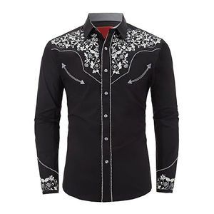 เสื้อคาวบอยปักลายตะวันตกคุณภาพพรีเมียมสำหรับผู้ชาย เสื้อเชิ้ตแขนยาวติดกระดุมแบบตะวันตก - Product Image 5