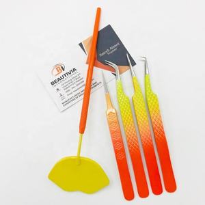 Agarre de diamante profesional, pinzas de extensión de pestañas personalizadas recubiertas de Color de dos tonos, pinzas de acero inoxidable, espejo de pestañas de Punta puntiaguda - Product Image 6