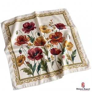Lightweight Soft Womens Square <b>Scarf</b> Premium Fabric OEM ODM Manufacturer Mauritius Custom Fabric Products Stylish Fashion Access - Product Image 2