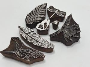 Hand Carved Wooden Printing <b>Blocks</b> Handmade Wood Stamp <b>Blocks</b> for Textile Fabric Craft Printing Wholesale Supply - Product Image 4