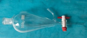 กรวยแยกสาร 250 มล. แก้วโบโรซิลิเกต พร้อมก๊อก PTFE กรวยแยกสารสำหรับการสกัดของเหลว อุปกรณ์ห้องปฏิบัติการเคมี - Product Image 3