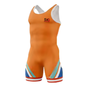 Maillot de lutte unisexe personnalisé respirant avec impression du nom/numéro de l'équipe sur le devant pour la compétition - Product Image 6