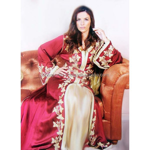 Arabic <b>Women</b> Long <b>Kaftan</b> Gold Two Layers Luxurious Embroidered Sequin Moroccan Abaya Muslim Prom Dress Islamic Clothing - Product Image 1