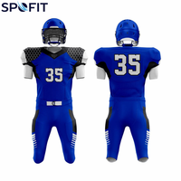 Uniforme de Fútbol Americano Personalizado Diseñado con Tela de Poliéster Transpirable e Impresión por Sublimación para Equipos Profesionales