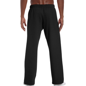 Adult Black Open Bottom Sweatpants, Casual Loose Fit Jogger Pants, Comfortable Lounge <b>Trousers</b> for Daily Wear Sports and Active - Product Image 3