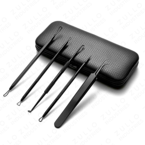 OEM Private Label Acne Extraction Kit with Tweezers Blackhead Whitehead Pimple Remover Tools Custom Color Set - Product Image 4