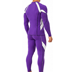 Ensemble de vêtements de compression pour hommes, t-shirt à manches longues et leggings extensibles à séchage rapide pour la salle de sport, la course à pied et l'entraînement - Product Image 3