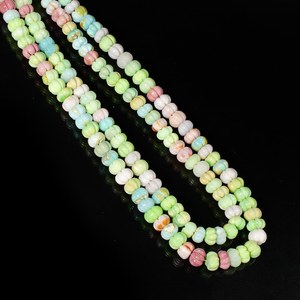 Natural Multi Color Rainbow Opal Melon Shape Carved Gemstone Beads 8-9MM Opal <b>Stone</b> Bead Strands For Jewelry Making Wholesale Bu - Product Image 2