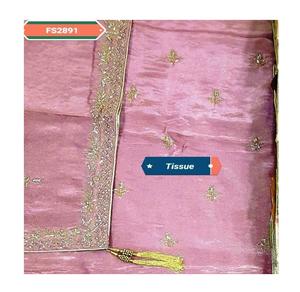 Traje de lujo moderno de diseñador sin coser, bordado a mano, para mujer, ropa tradicional india para fiestas. - Product Image 1