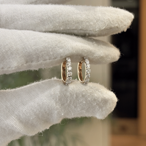 Solid Gold Gift For Her 2.367 Gm IGI EF Round Brilliant Cut Lab Grown Diamond Bali <b>Earrings</b> Wedding Anniversary <b>Fine</b> Jewelry - Product Image 5