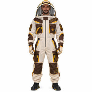 Traje de Apicultor Completo con Cremallera Frontal, Capucha y Guantes Protectores para la Extracción Profesional de Miel - Product Image 5