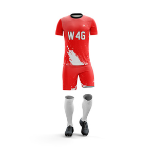 ชุดเสื้อและกางเกงฟุตบอลสำหรับผู้ใหญ่แบบขายส่ง ปรับแต่งได้ ผลิตจากโพลีเอสเตอร์ 100% ระบายอากาศได้ดี ซับเหงื่อ คุณภาพพรีเมียม เย็บอย่างดี - Product Image 2