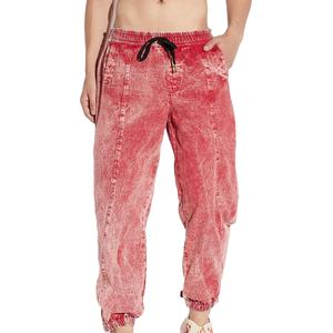 Venta al por mayor pantalones de chándal holgados vintage desgastados lavado con ácido ropa de calle de algodón personalizada joggers de hombre de gran tamaño ligero medio - Product Image 1