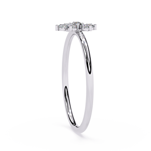 Bague Céleste à Motif Étoilé en Diamant de Laboratoire Certifié IGI, Or 10K, Détails Flottants, Pierre Centrale Flottante, Tendance Unisexe - Product Image 4