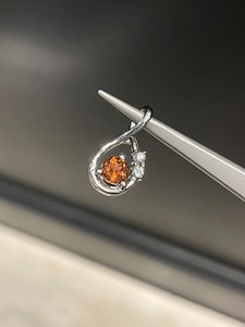 Collier pendentif goutte d'eau en argent sterling plaqué rhodium avec tourmaline, fait main, bijou minimaliste pour femme, cadeau - Product Image 3