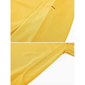 Polo de Manga Corta Amarillo para Hombre, con Bolsillo en el Pecho, Estilo Casual, Corte Regular, Color Sólido, Tejido de Piqué - Product Image 4