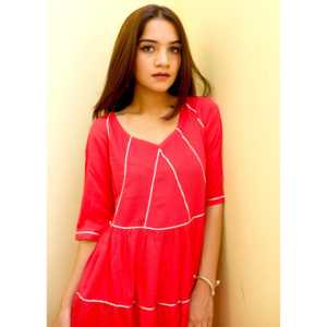 Ensemble de costume en olive exclusif avec broderie argentée Sikhiya Gotta pour le travail, taille XS - Product Image 1