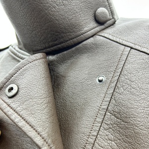 Chaqueta de Motocicleta para Mujer, Tejida en PU, Impermeable y Resistente al Viento, para Primavera/Otoño/Invierno, Estilo Blazer, Cierre de Cremallera, Color Sólido - Product Image 4