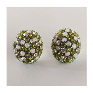 Personnalisation possible pour les pierres de menthe et d'opale pendentif en pierre boucles d'oreilles de fête brodées à la main boucles d'oreilles pour femmes - Product Image 1