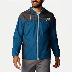 Men's Hooded <b>Lightweight</b> Windbreaker <b>Jacket</b> Full Zip Color Block <b>Running</b> Track <b>Jacket</b> Casual Sports Outdoor Training Activewear - Product Image 1
