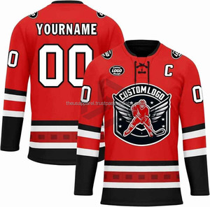 New Design Custom Sublimation Printing Ice Hockey Wear 100% <b>Polyester</b> Personalized for Men Plain ice hockey <b>shirts</b> for adults - Product Image 4
