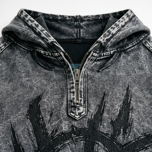 OEM ODM Men Hooded Sleeveless Vest <b>Denim</b> Style Moto Biker <b>Jacket</b> Front Print Regular Length Autumn Cotton Outer Wear in Pakistan - Product Image 4