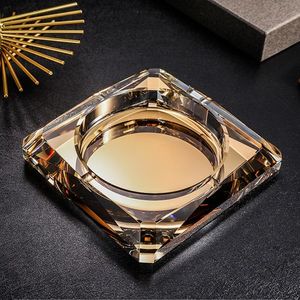 Cenicero Cuadrado de Aluminio para Cigarros, Sin Humo, con 4 Ranuras, 15x15x3cm, Dorado de Lujo, Premium, Decoración Elegante y Duradera para Mesa de Oficina u Hogar - Product Image 1