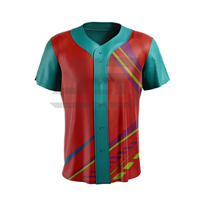 Maillot de baseball personnalisé sur mesure avec numéros d'équipe, 100 % polyester, impression numérique, unisexe, pour adulte - Product Image 1