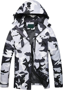 Men's Hooded Polyester Zipper Jacket – Lightweight Windproof Casual Outdoor Sports <b>Coat</b> - Product Image 4