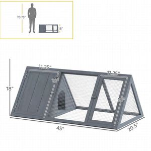 Casetta per Conigli e Porcellini d'India in Legno, Gabbia per Piccoli Animali, Arredamento per Animali Domestici - Product Image 6